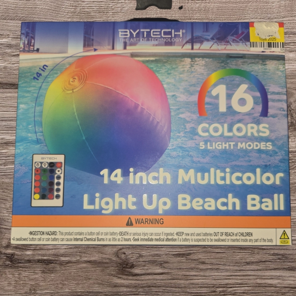 Light up beach ball multicolor